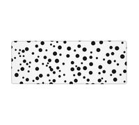 BROLEO Black And White Polka Dot Printing Extra Large Mouse Pad Strong Adhesion, Durable, Precise Locking Edge 12x31.5in