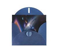 BROLEO Blue Greeting Card A fascinating universe Prints Perfect for Valentine's Day, Wedding Anniversary & Party Invitations