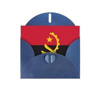 BROLEO Blue Greeting Card Angola Flag Prints Perfect for Valentine's Day, Wedding Anniversary & Party Invitations