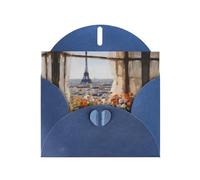 BROLEO Blue Greeting Card beautiful pylons in the distance Prints Perfect for Valentine's Day, Wedding Anniversary & Party Invitations
