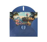BROLEO Blue Greeting Card Dream playground Prints Perfect for Valentine's Day, Wedding Anniversary & Party Invitations