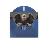 BROLEO Blue Greeting Card Eagle Guarding the Sword Prints Perfect for Valentine's Day, Wedding Anniversary & Party Invitations