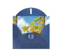 BROLEO Blue Greeting Card Ginkgo leaves under the blue sky Prints Perfect for Valentine's Day, Wedding Anniversary & Party Invitations