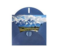 BROLEO Blue Greeting Card grand teton national park Picture for Christmas, Children's Birthday, Valentine's Day, and Party Invitation
