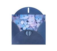 BROLEO Blue Greeting Card hydrangea Prints Perfect for Valentine's Day, Wedding Anniversary & Party Invitations