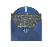 BROLEO Blue Greeting Card Math Geometry Geek Calculus Picture for Christmas, Children's Birthday, Valentine's Day, and Party Invitation