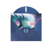 BROLEO Blue Greeting Card vast tsunami Picture for Christmas, Children's Birthday, Valentine's Day, and Party Invitation