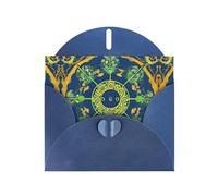 BROLEO Blue Greeting Card Yin Yang Totem Prints Perfect for Valentine's Day, Wedding Anniversary & Party Invitations