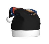 BROLEO Blue magpie on a branch Printed Christmas Hat for Adult quality accessory soft, lightweight, and fluffy