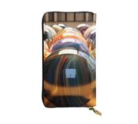 BROLEO Bowling Balls Prints Leather Long Clutch Wallet for Fashionable Girls and Women - Durable, Stylish, and Functional
