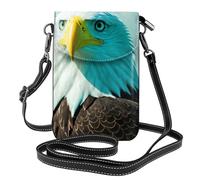 BROLEO Brave Eagle Printing Small Leather Women'S Crossbody Flip Phone Bag, Waterproof And Durable