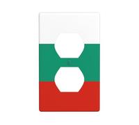 BROLEO Bulgarian Flag Printing Double Socket Wall Panel Decorative for Residential and Commercial Areas 4.5x2.76in