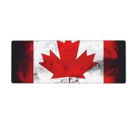 BROLEO Canadian Flag Printing Extra Large Mouse Pad Strong Adhesion, Durable, Precise Locking Edge 12x31.5in