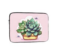 BROLEO Cartoon Succulents Prints Portable Shockproof Laptop Sleeve Case 12 inch for Men and Women's Business Travel, School, and Office Daily Use