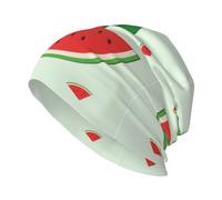 BROLEO Cartoon Watermelon Adult Knit Hat - Soft and Comfortable Fashion Beanie for All Seasons, Perfect for Outdoor Activities Black, Black, One size