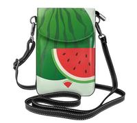 BROLEO cartoon watermelon printing Ladies' mobile phone with leather foreskin, crossbody flip cover, small adjustable shoulder strap