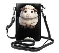 BROLEO Chubby Little Sheep Printing Small Leather Women'S Crossbody Flip Phone Bag, Waterproof And Durable