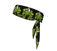 BROLEO Clover and spotted swallow printing Sports headscarf, sweat absorbing and breathable, motion headband, double-sided kerchief