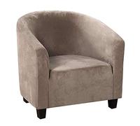 BROLEO Club Chair Slipcover, Stretch Sofa Cover Tub Chair Cover Velvet Fabric Soft Non Slip Washable For Bar Living Room