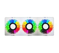 BROLEO Colored Crayon Circles Printing Extra Large Mouse Pad, Computer Office Anti Slip Gaming Keyboard Thickened Version 12x31.5in