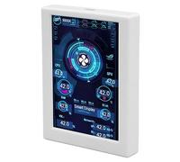 BROLEO Computer Temperature Monitor, 3.5 Inch Plug and Play Metal Shell Stepless Dimming Type C Interface PC (White)