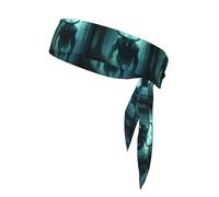 BROLEO Cow Horned Beast printing Sports headscarf, sweat absorbing and breathable, motion headband, double-sided kerchief