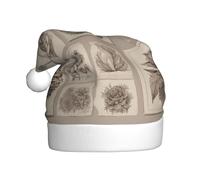 BROLEO Creations on the drawing board Printed Christmas Hat for Adult quality accessory soft, lightweight, and fluffy