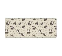 BROLEO Cute Kitten Design Printing Extra Large Mouse Pad, Computer Office Anti Slip Gaming Keyboard Thickened Version 12x31.5in