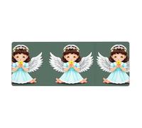 BROLEO Cute Little Angel Printing Extra Large Mouse pad, Computer Office Anti Slip Gaming Keyboard Thickened Version 12x31.5in
