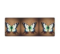 BROLEO Cute Little Butterfly Printing Extra Large Mouse pad, Computer Office Anti Slip Gaming Keyboard Thickened Version 12x31.5in