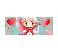 BROLEO Cute Loving Boy Printing Extra Large Mouse Pad Strong Adhesion, Durable, Precise Locking Edge 12x31.5in