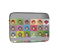 BROLEO Cute Monkey Prints Portable Shockproof Laptop Sleeve Case 17 inch for Men and Women's Business Travel, School, and Office Daily Use