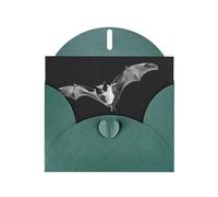 BROLEO Dark Green Greeting Card Bats in the Sky Picture for Christmas, Children's Birthday, Valentine's Day, and Party Invitation