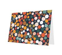 BROLEO Dark Green Greeting Card Beautiful Polka Dot Picture for Christmas, Children's Birthday, Valentine's Day, and Party Invitation