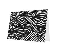 BROLEO Dark Green Greeting Card Black and white lines Picture for Christmas, Children's Birthday, Valentine's Day, and Party Invitation