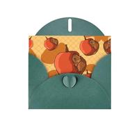 BROLEO Dark Green Greeting Card Cute little hamster Picture for Christmas, Children's Birthday, Valentine's Day, and Party Invitation