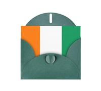 BROLEO Dark Green Greeting Card Flag of Cote d'Ivoire Prints Perfect for Valentine's Day, Wedding Anniversary & Party Invitations