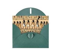 BROLEO Dark Green Greeting Card women in ancient egypt Picture for Christmas, Children's Birthday, Valentine's Day, and Party Invitation