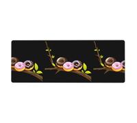 BROLEO Donuts On A Branch Printing Extra Large Mouse Pad, Computer Office Anti Slip Gaming Keyboard Thickened Version 12x31.5in