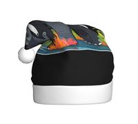 BROLEO Elephant entering the ocean Printed Christmas Hat for Adult quality accessory soft, lightweight, and fluffy