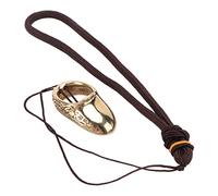 BROLEO Finger Tab, Archery Thumb Rings Copper Material Engraving Pattern Anti Lost Rope Multiple Choices for Outdoor Hunting (16#)