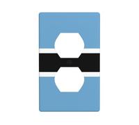 BROLEO Flag of Botswana Printing Double Socket Wall Panel Decorative for Residential and Commercial Areas 4.5x2.76in