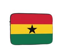 BROLEO Flag of Ghana Prints Portable Shockproof Laptop Sleeve Case 13 inch for Men and Women's Business Travel, School, and Office Daily Use