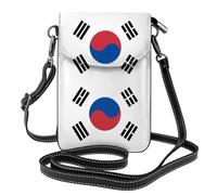 BROLEO Flag Of Republic Of Korea Printing Small Leather Women'S Crossbody Flip Phone Bag, Waterproof And Durable