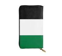 BROLEO Flag of The State of Palestine Picture Leather Long Clutch Wallet for Fashionable Girls and Women - Durable, Stylish, and Functional