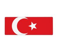 BROLEO Flag Of Turkey Printing Extra Large Mouse Pad Strong Adhesion, Durable, Precise Locking Edge 12x31.5in