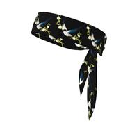 BROLEO Flower swallow on a branch printing Sports headscarf, sweat absorbing and breathable, motion headband, double-sided kerchief