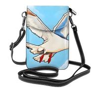 BROLEO Flying Seagulls Printing Small Leather Women'S Crossbody Flip Phone Bag, Waterproof And Durable