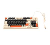 BROLEO Gaming Keyboard, Foldable Feet Multimedia Keys 94 Keys USB Keyboard for Desktop Laptop PC (Bee Version)