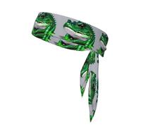 BROLEO Gator Lurking Green Prints Sports headscarf, sweat absorbing and breathable, motion headband, double-sided kerchief